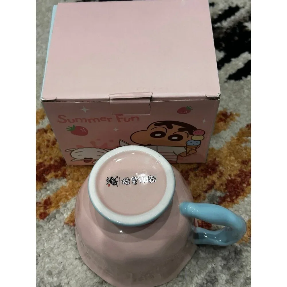 Crayon Shinchan Summer fun pink tea coffee cup mug NIB